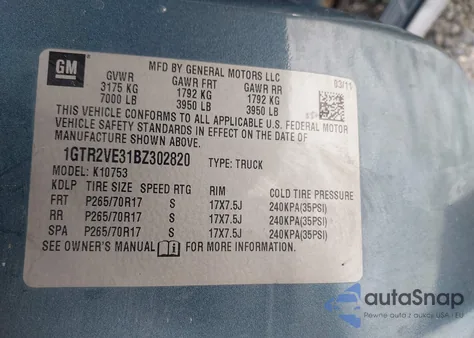 2011 GMC Sierra 1500 Sle from USA, damaged, VIN 1GTR2VE31BZ302820